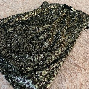 Zara girl gold sequin mini dress.